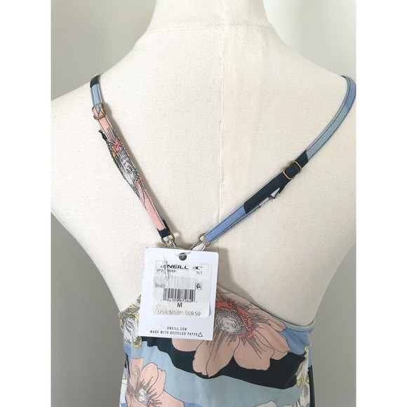 O'Neill Women's Floral Print Midi Dress Adjustable Strap Casual Summer MEDIUM - Picture 6 of 12